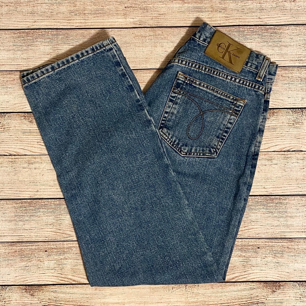 Calvin Klein straight-leg buttonfly jeans, size 9